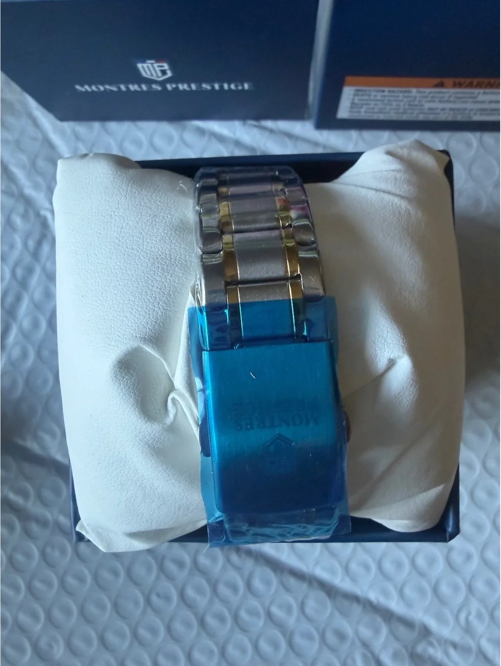 $199.00 Montres Prestige by INVICTA 42mm Men’s Watch blue face-two tone band